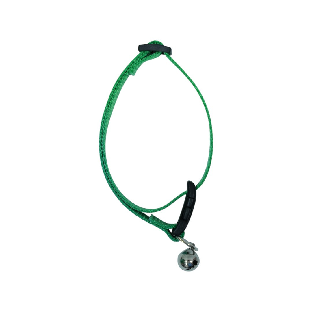 Green Cat Collar with Bell