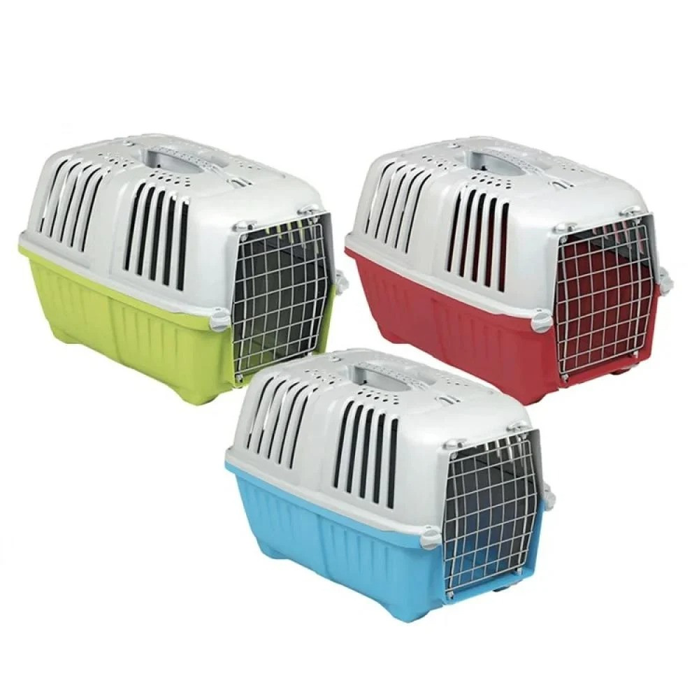 Plastic Pet Carrier – Durable Travel Crate for Cats & Small Dogs