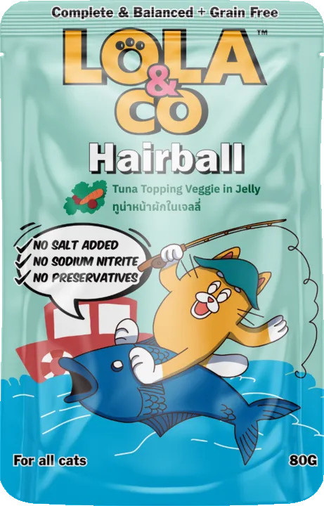 Lola & Co Hairball Tuna Topping Veggie in Jelly