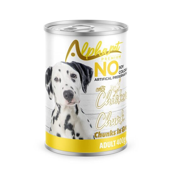 AlphaPet Premium Dog Food Chicken Chunks in Gravy