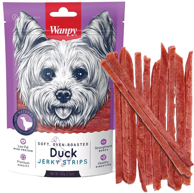 Wanpy Soft Duck Jerky Strips 100gm