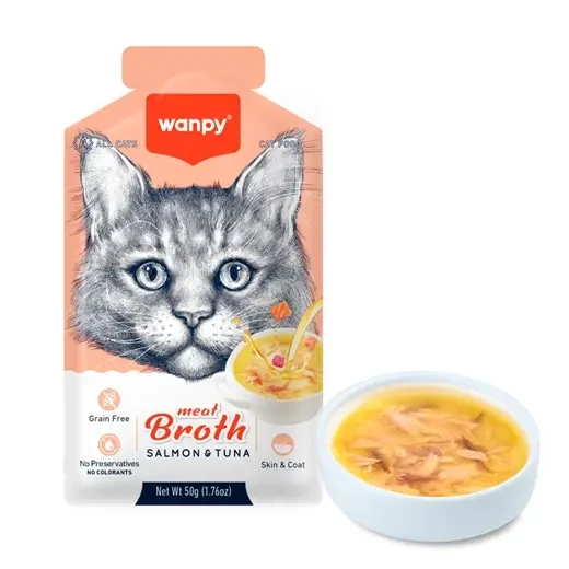 Wanpy Meat Broth Tuna & Salmon for Cats