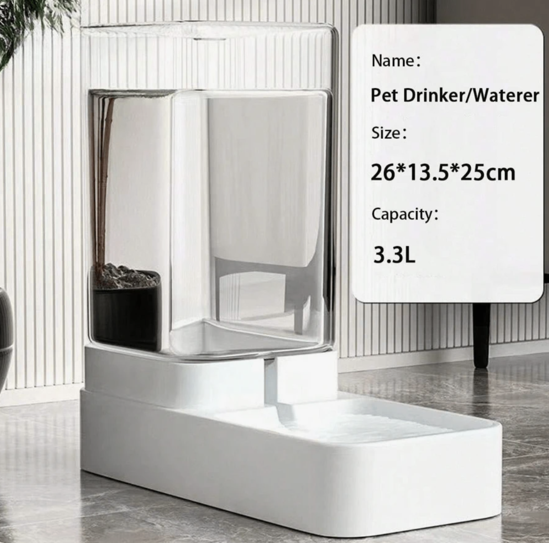 Automatic Pet Water Dispenser – 3.3L Capacity