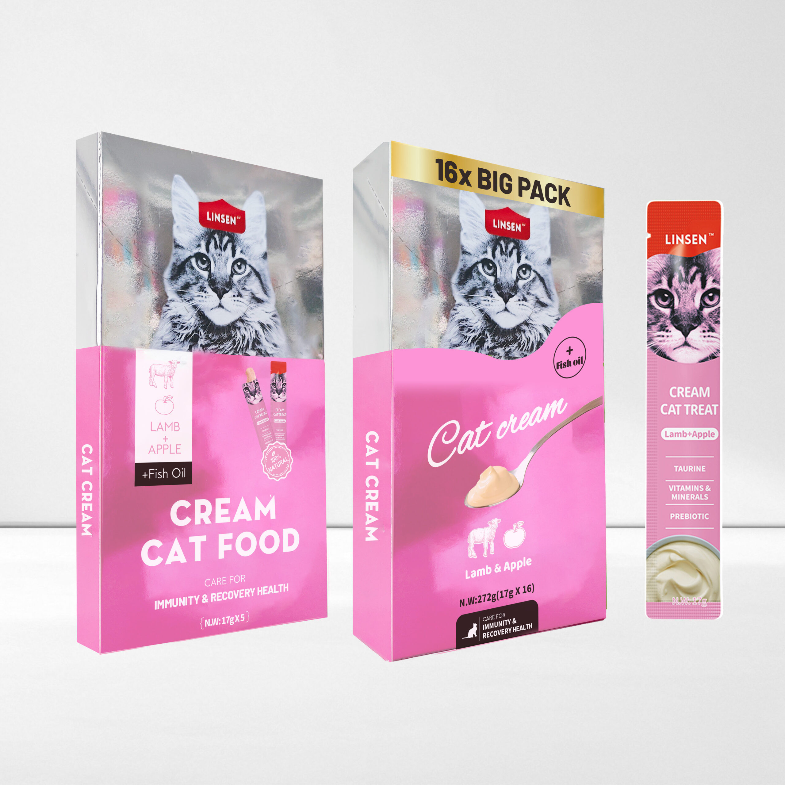 Linsen Cream Cat Treat Lamb & Apple