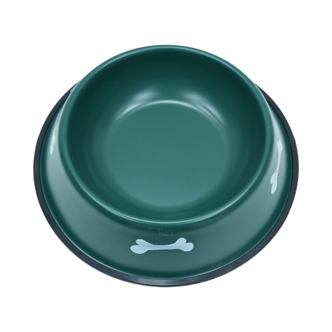 Pet Bowl with Bone Pattern and Non-Slip Base