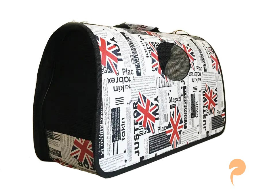 British Flag Print Pet Carrier – Foldable & Ventilated