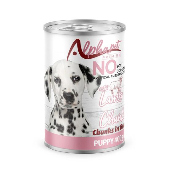 AlphaPet Premium Puppy Food Lamb Chunks in Gravy