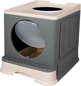 Foldable Cat Litter Box with Lid