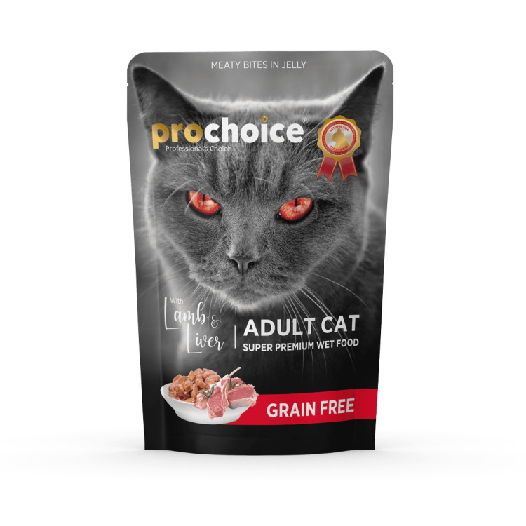Prochoice Super Premium Wet Food – Lamb & Liver in Jelly for Adult Cats