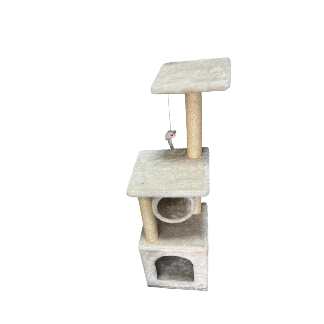Multi-Level Cat Tree with Tunnel, Condo & Toy