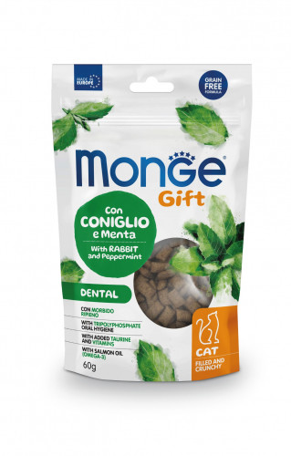Monge Gift Dental Adult with Rabbit and Peppermint Filled and Crunchy (60g)