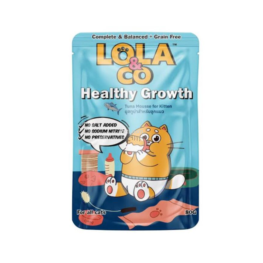 Lola & Co Healthy Growth Kitten Wet Food – Tuna Mousse – 80 gm