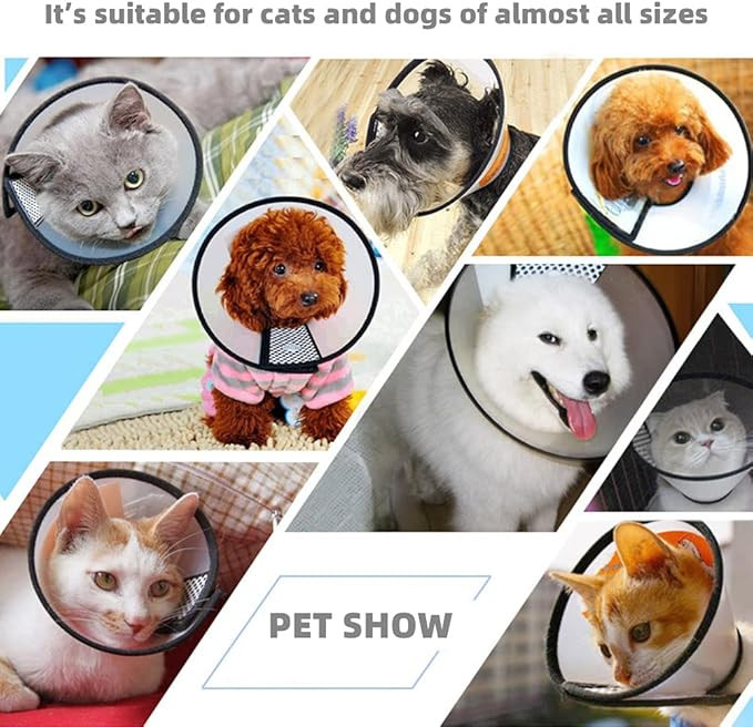 Adjustable Pet Recovery Collar – Protective Cone for Cats & Dogs