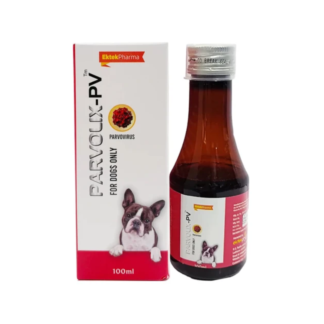 Ektek Pharma Parvolix-PV Antiviral & Anti-Diarrhoeal Formula for Dogs – 100 ml