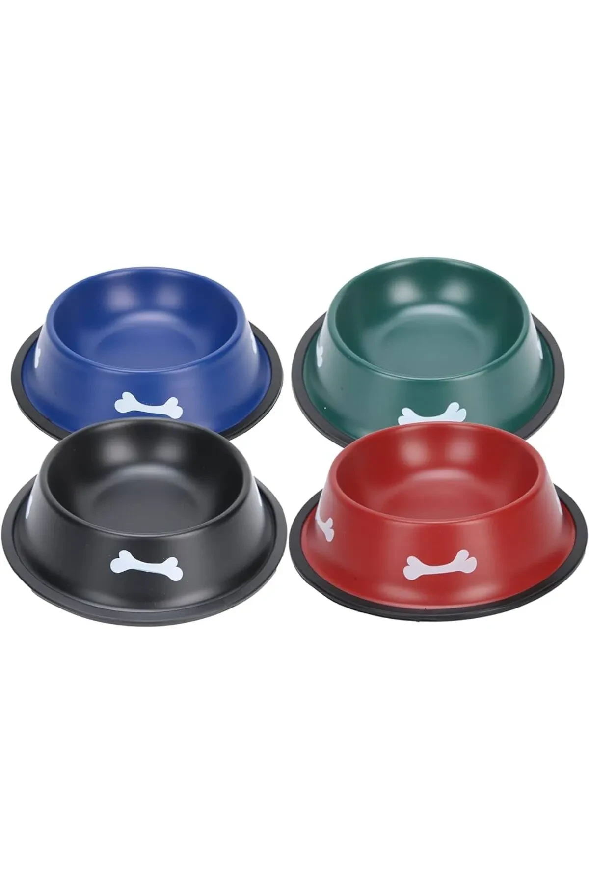 Anti-Slip Dog Food Bowl – Green & Brown