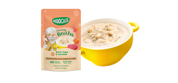 Moochie Creamy Broths – Tuna & Salmon