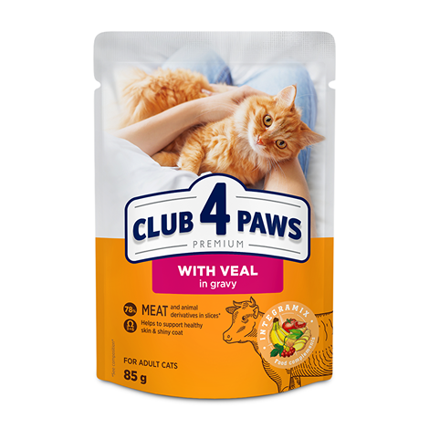 Club 4 Paws Premium – With Veal in Gravy (85g)
