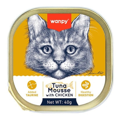 Wanpy Cat Tuna & Chicken Alutray Wet Food