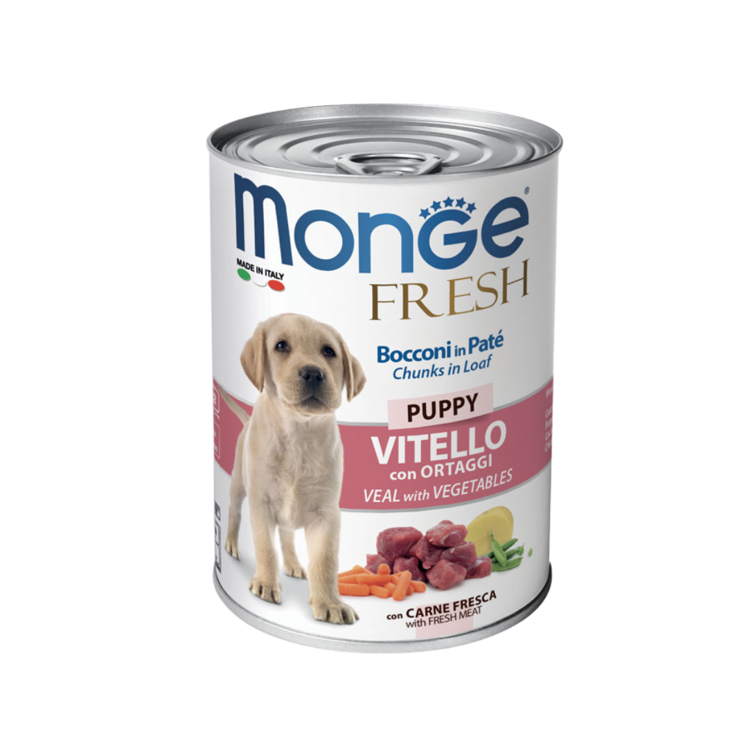 Monge Fresh Puppy Dog Chunks in Loaf Veal with Vegetables