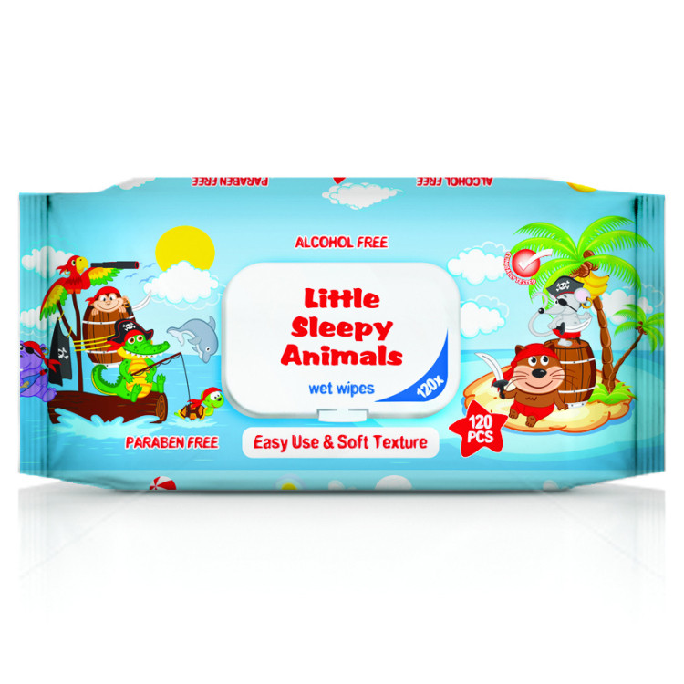 Little Sleepy Animals Wet Wipes - 120 Pcs