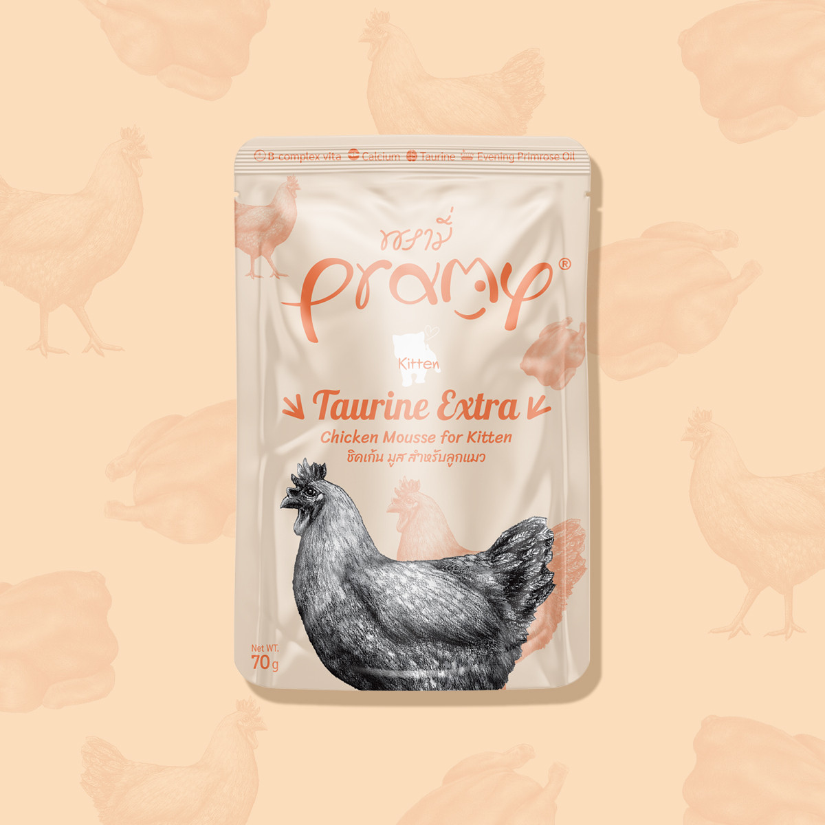 Pramy Taurine Extra Chicken Mousse for Kitten