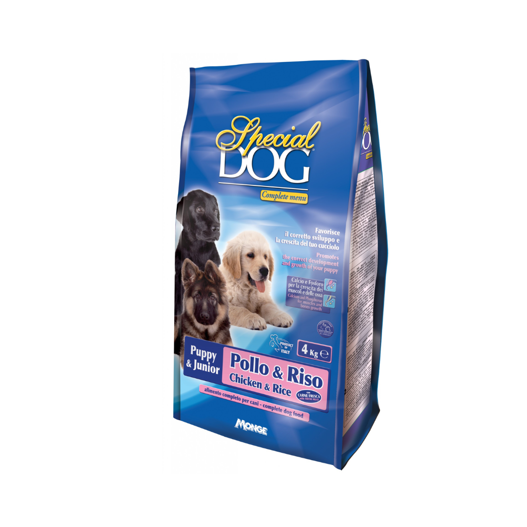 Special Dog Kibbles Puppy & Junior with Chicken & Rice – 4 kg