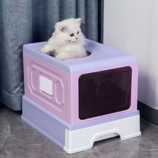 Foldable Cat Litter Box – Portable, Odor Control, Fully Enclosed, Leakproof