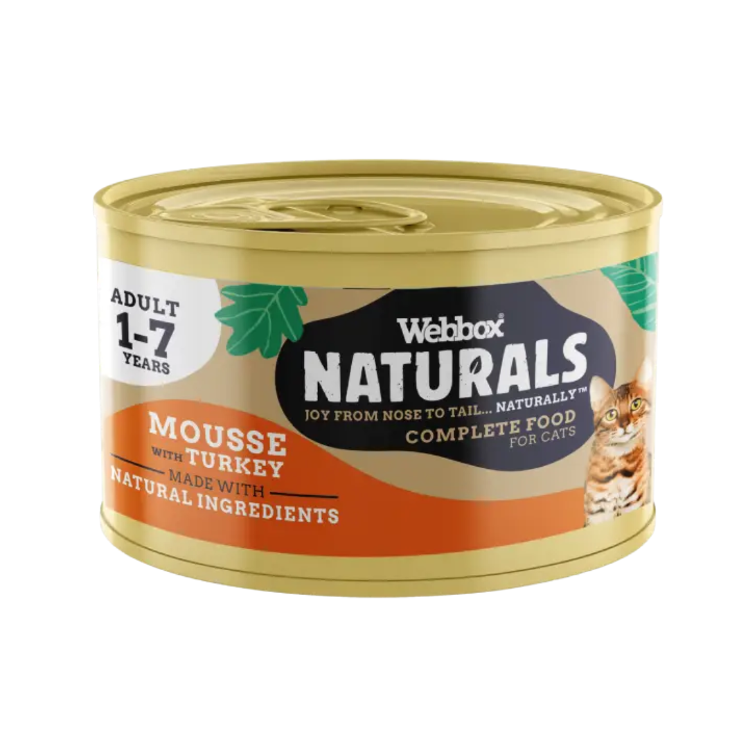 Webbox Naturals Adult Turkey Mousse – Complete Wet Cat Food