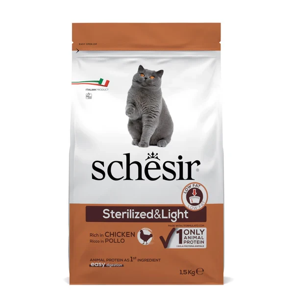 Schesir Sterilized & Light Rich in Chicken Dry Cat Food
