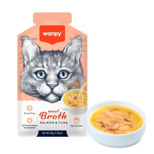 Wanpy Meat Broth Tuna & Salmon for Cats