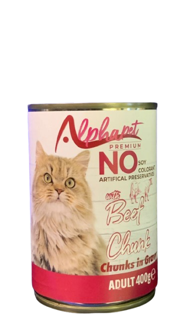 Alphapet Premium Beef Chunks in Gravy