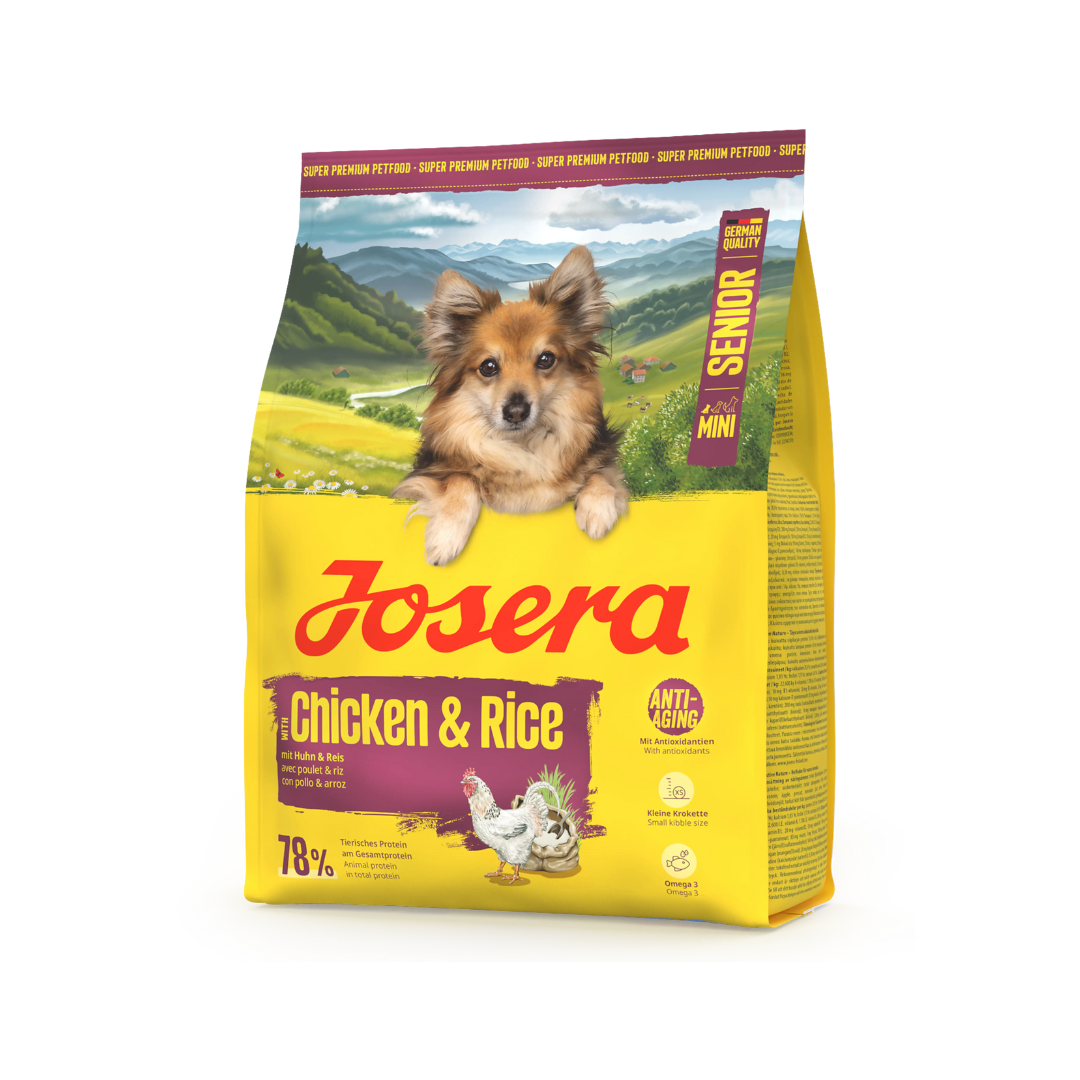 Josera Mini Senior Chicken & Rice – Dry Food for Small Senior Dogs