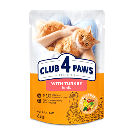 Club 4 Paws Premium – With Turkey in Jelly (85g)