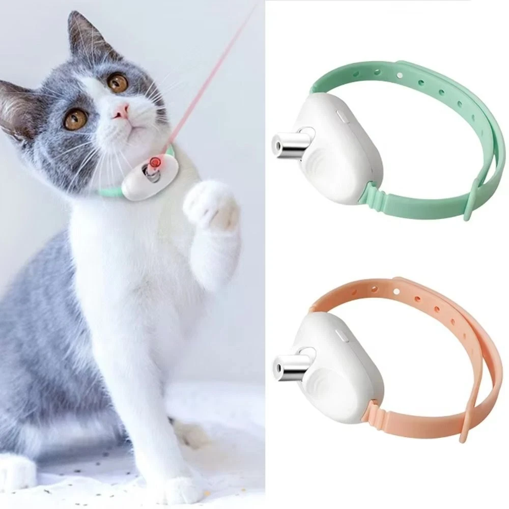 Pet Laser Collar Self-Teasing Toy for Cats – Assorted Colors