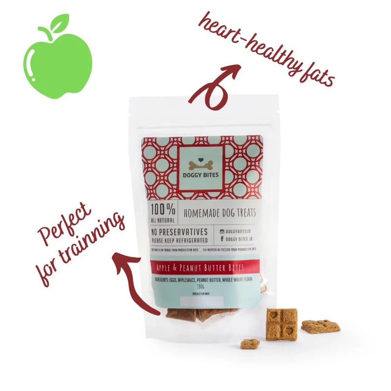 Doggy Bites – Apple & Peanut Butter Bites