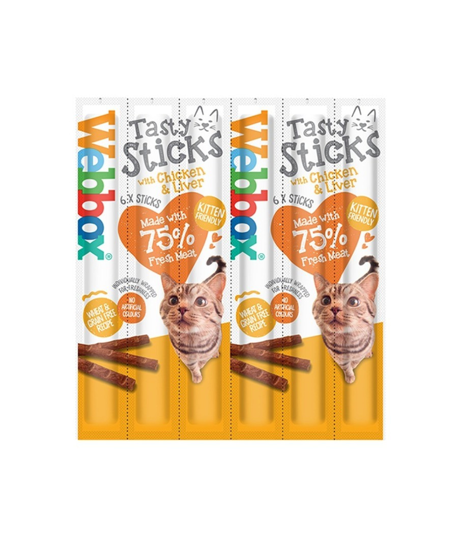 Webbox Tasty Sticks Chicken & Liver Cat Treats – 6 Sticks (30 g)