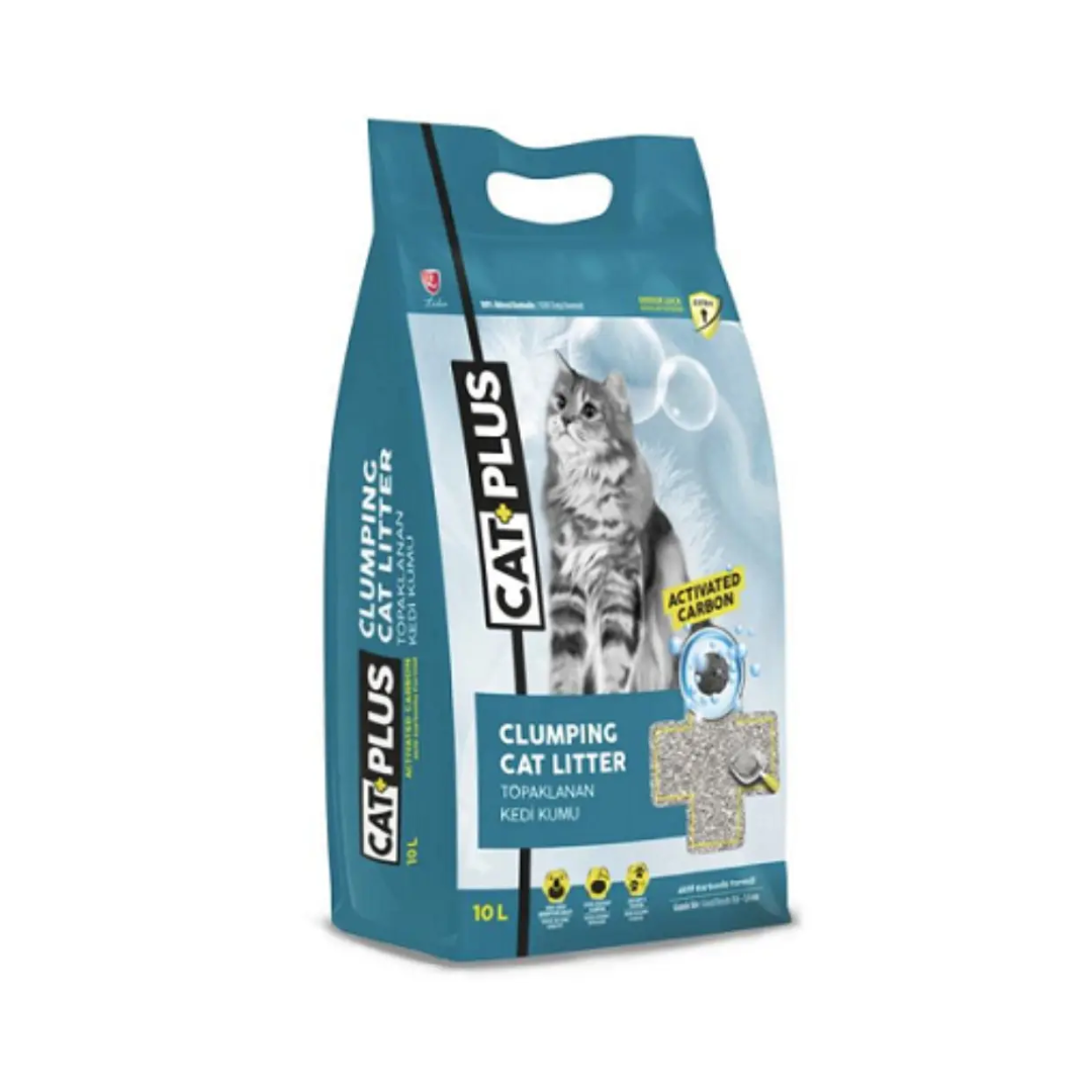 Cat Plus Clumping Cat Litter with Activated Carbon – 10L