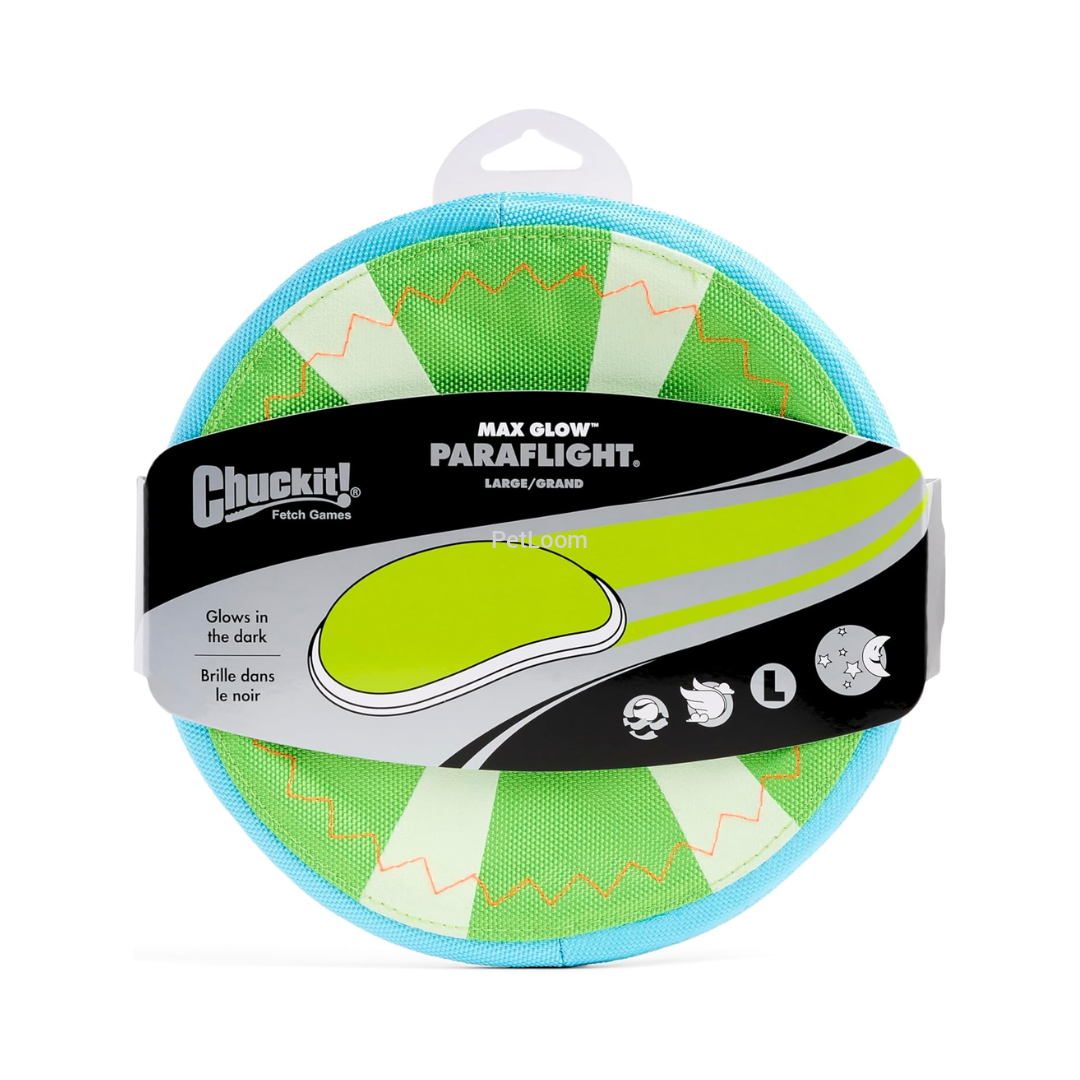 Chuckit! Paraflight Flying Disc – Large (Assorted Colors, Glow / Day & Night)