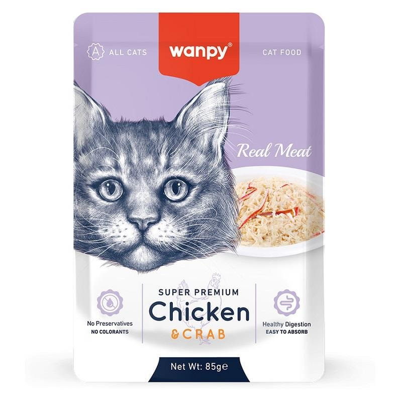 Wanpy Fillet in Jelly - Chicken & Crab for Cats