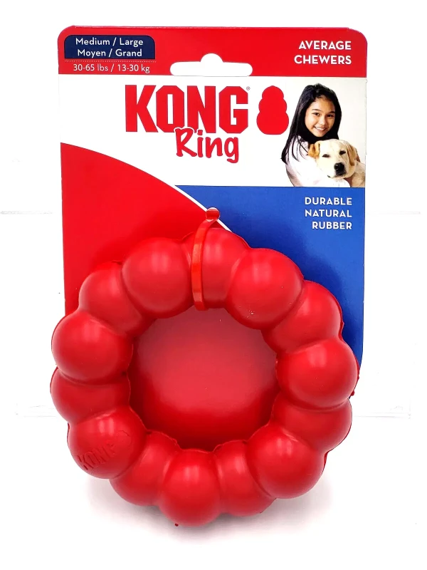 KONG Ring - Durable Natural Rubber Toy for Average Chewers