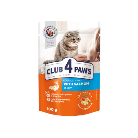 Club 4 Paws Premium With Salmon In Jelly For Adult Cats