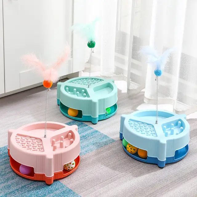 Interactive 3-in-1 Cat Puzzle Feeder Toy