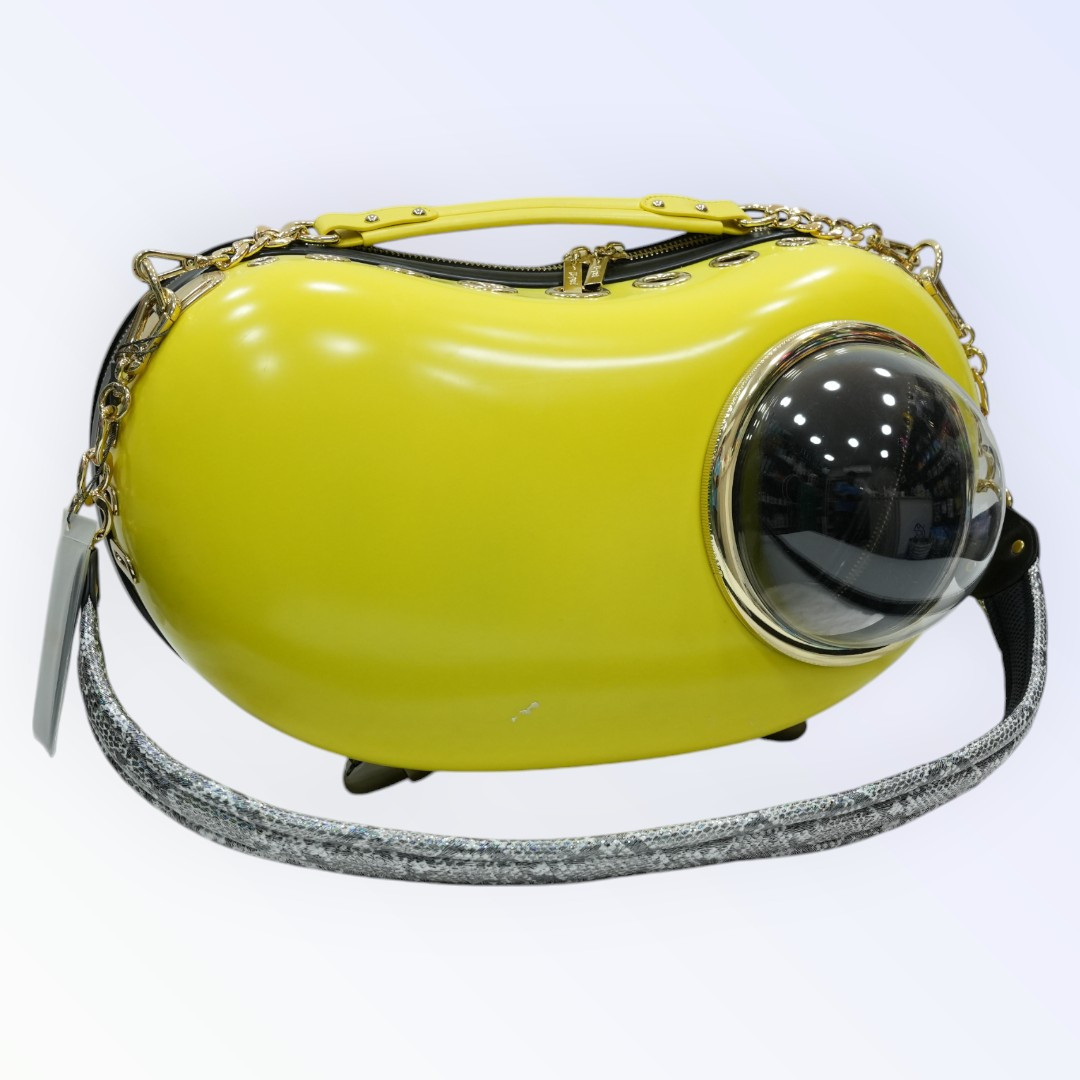 Stylish Yellow Capsule Pet Carrier