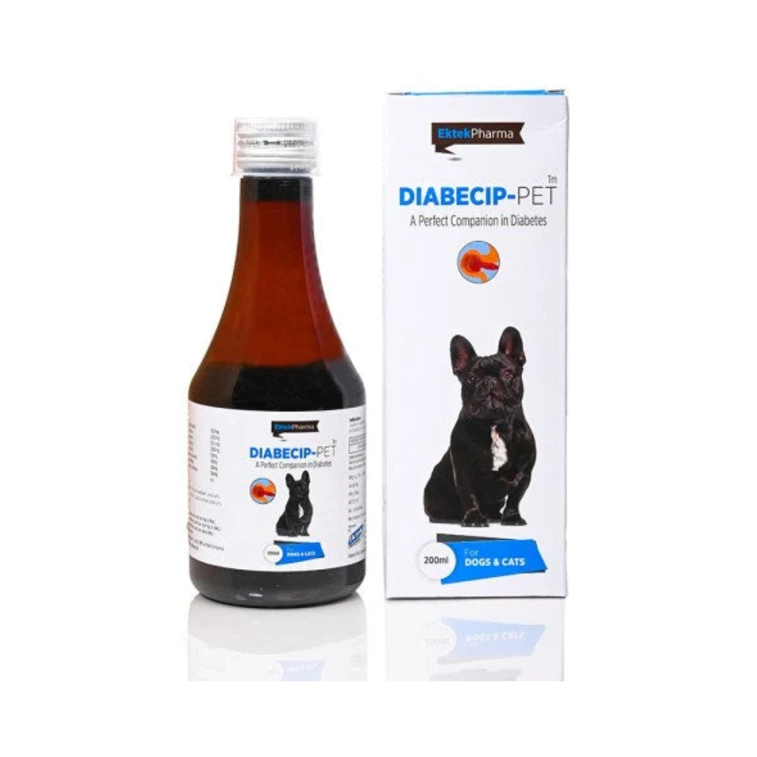 Ektek Pharma Diabecip-Pet Syrup Diabetes Support for Dogs – 200 ml