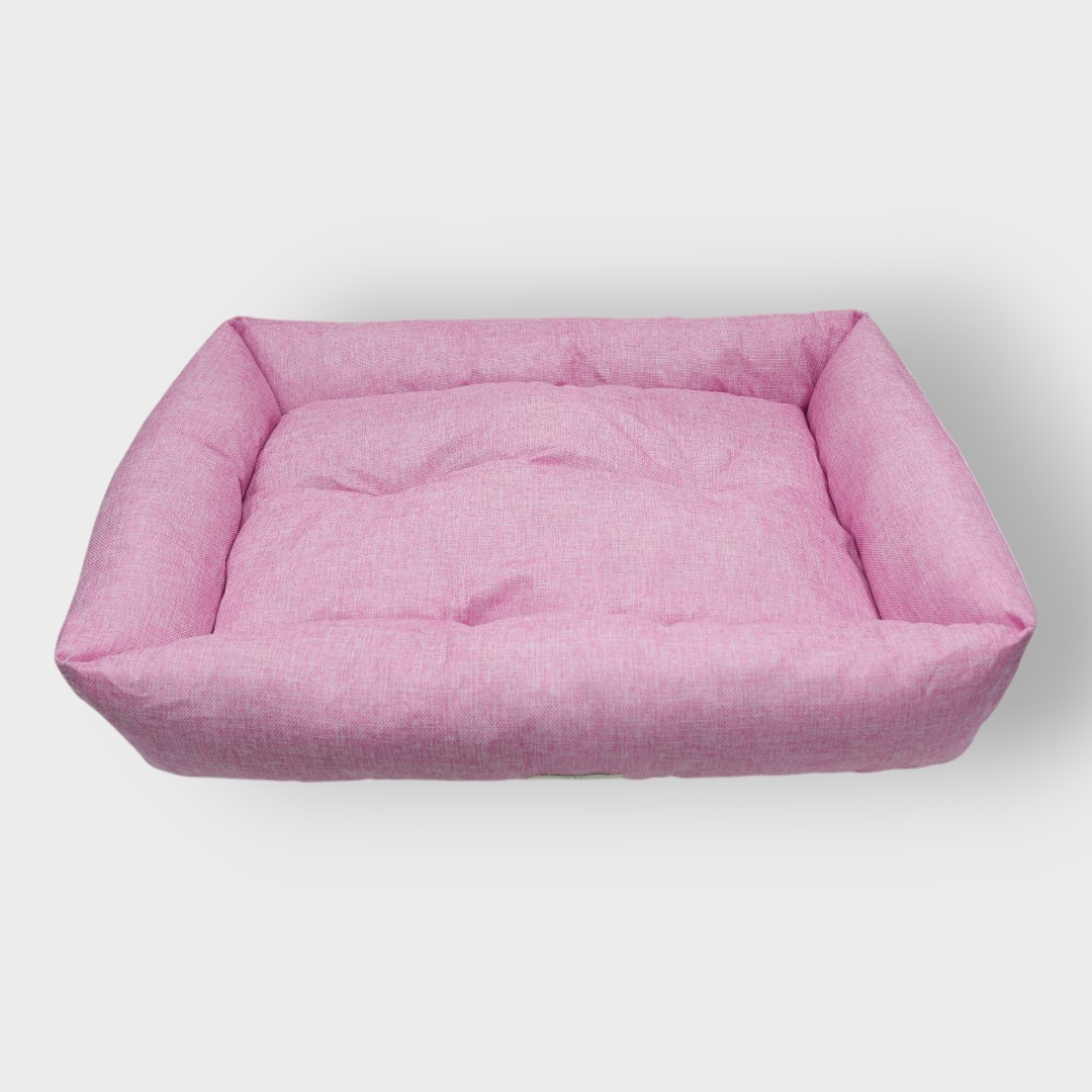 Rectangular Pet Bed Pink Small