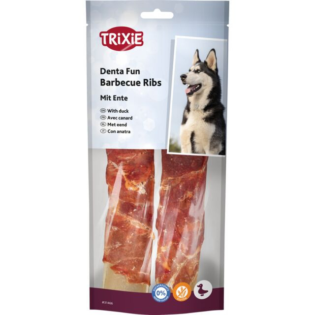 Trixie Denta Fun Barbecue Ribs with Duck (17 cm – 2 pcs./110 g)