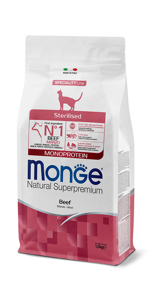 Monge Natural Superpremium Monoprotein Sterilised Cat – Beef