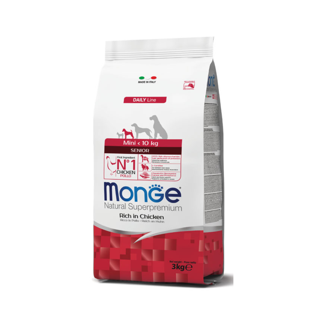 Monge Natural Superpremium Mini Senior – Rich in Chicken – 3 kg