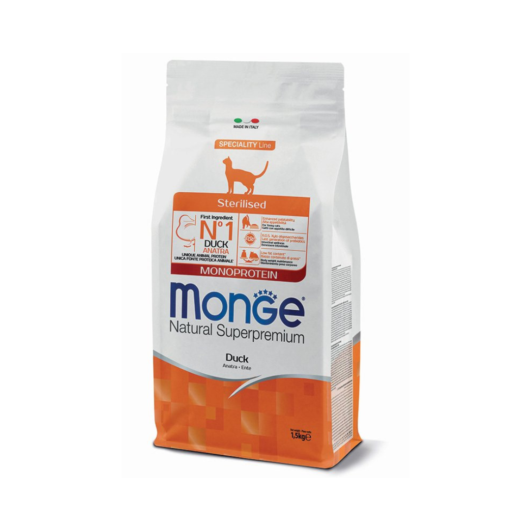 Monge Natural Superpremium Monoprotein Sterilised – Duck 1.5kg