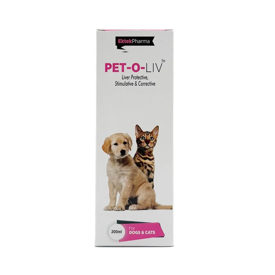 Ektek Pharma Pet-O-Liv Liver Support Supplement for Dogs & Cats – 200 ml